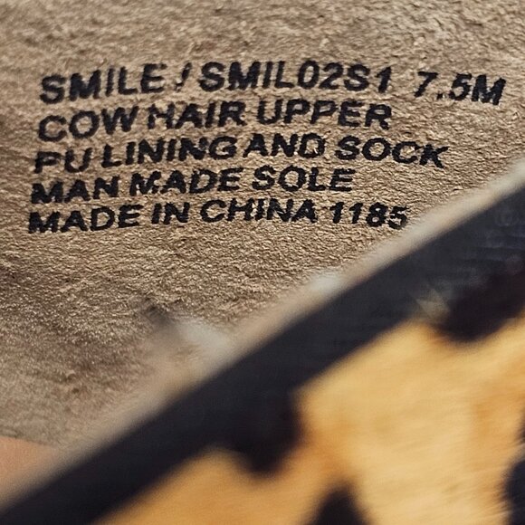 Cow Hair Real Fur Steve Madden Womens Cheetah Leopard Slip On Shoes SMILE 7.5 - Picture 6 of 16